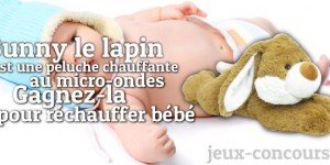 Concours : Peluche Bunny le lapin chauffante au micro-ondes