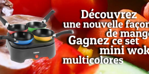Remportez un Set de 4 Mini Wok Multicolores