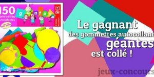 Gommettes autocollantes géantes pour les petits à gagner