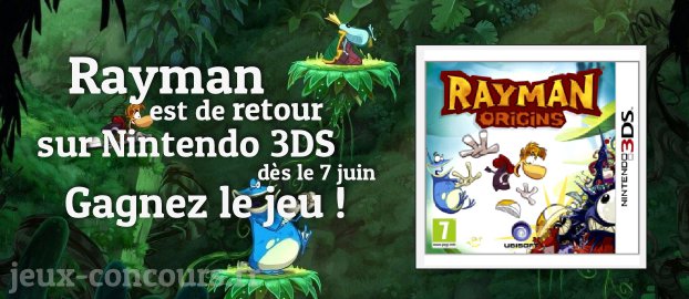 Gagnez le jeu Rayman Origins sur Nintendo 3DS