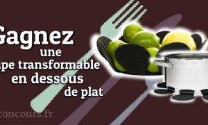 Gagnez un cadeau 2 en 1 coupe à fruits et Dessous de plats