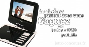 Le cinéma à emporter, Gagnez ce lecteur DVD portable