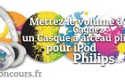 Montez le son avec le casque Philips à arceau pliable pour iPod