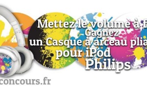 Montez le son avec le casque Philips à arceau pliable pour iPod
