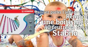 Instant Artistique : Boite Métal 40 feutres à dessin Stabilo