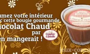 Elle sent bon la bougie Chocolat Chaud…