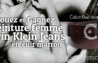 Concours : Ceinture Femme Cuir Marron Calvin Klein Jeans