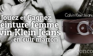 Concours : Ceinture Femme Cuir Marron Calvin Klein Jeans