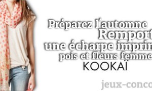 Il fait frais ? Gagnez l’écharpe pois et fleurs de Kookai
