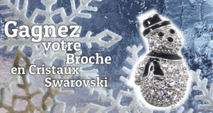 Broche en Cristaux Swarovski Bonhomme de Neige