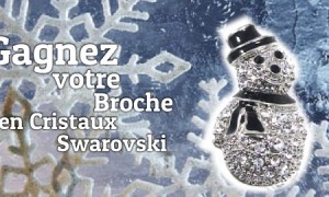 Broche en Cristaux Swarovski Bonhomme de Neige