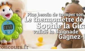 L’eau est-t-elle chaude ? Sortez le thermomètre de bain Sophie la Girafe !