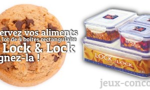 Gagnez un lot de 4 boîtes Rectangulaire Lock & Lock