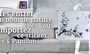 Gagnez un Stickers mural Arbre & Papillons