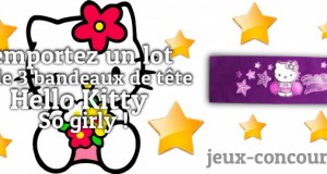 Lot de 3 bandeaux de tête Hello Kitty. Gagnez-les !