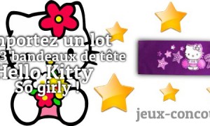 Lot de 3 bandeaux de tête Hello Kitty. Gagnez-les !