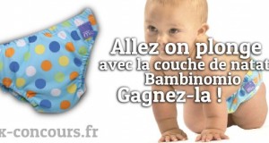 Couche de natation Bambinomio bleue mise en jeu