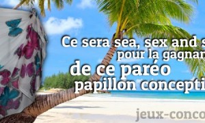 Paréo blanc Papillon Conception à gagner