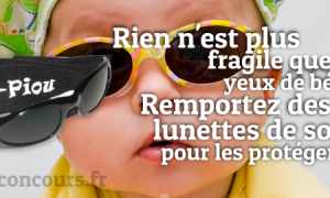Gagnez une paire de Lunettes de Soleil pour bébé
